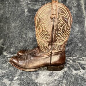 Ariat  Western Cowboy Boots Brown Leather Men Sz 10 EE